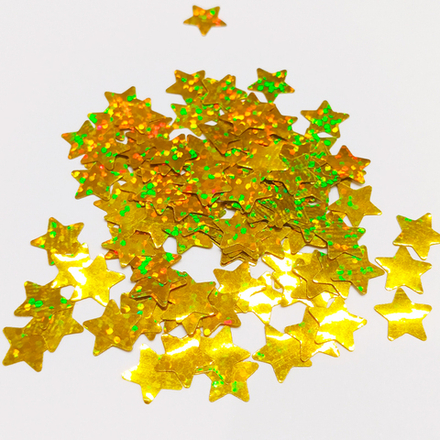 Конфетти "Звезды Золото" фольгированные 1 см