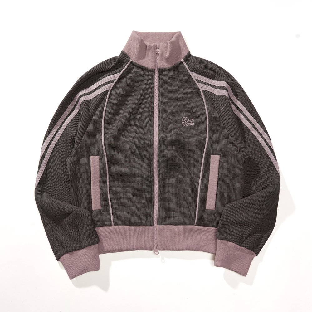 Олимпийка Nothomme Monterest Vintage Sport-Style Waffle Zip-Up Jacket