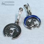 Серьги "Лунница" с птицами