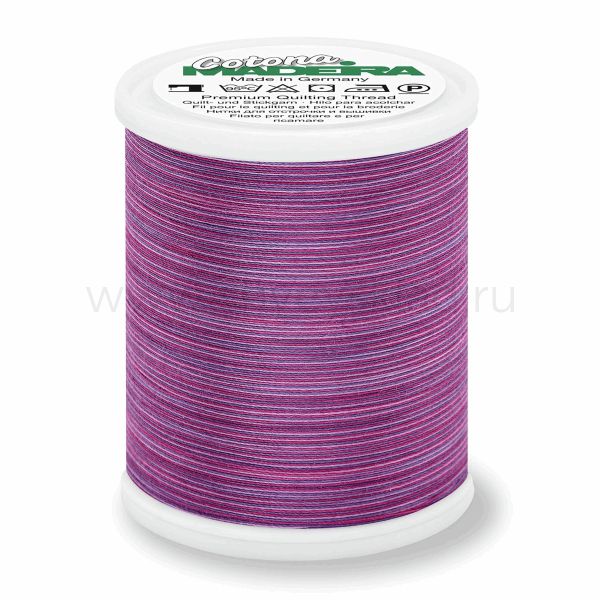 Нитки вышивальные хлопок Madeira Cotona multicolor №30, 400 м, цв. 513, 9331, 5 катушек