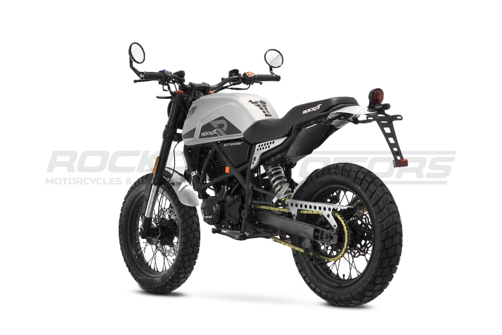 Мотоцикл дорожный ROCKOT SCRAMBLER (серый)