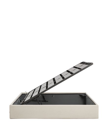 Основание кровати Nelzi из шенилла цвета экрю для матраса 180 x 200 см