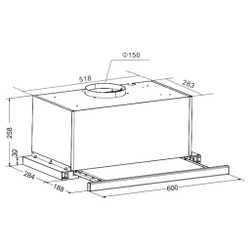 Телескопическая вытяжка Hansa OTP6241WH