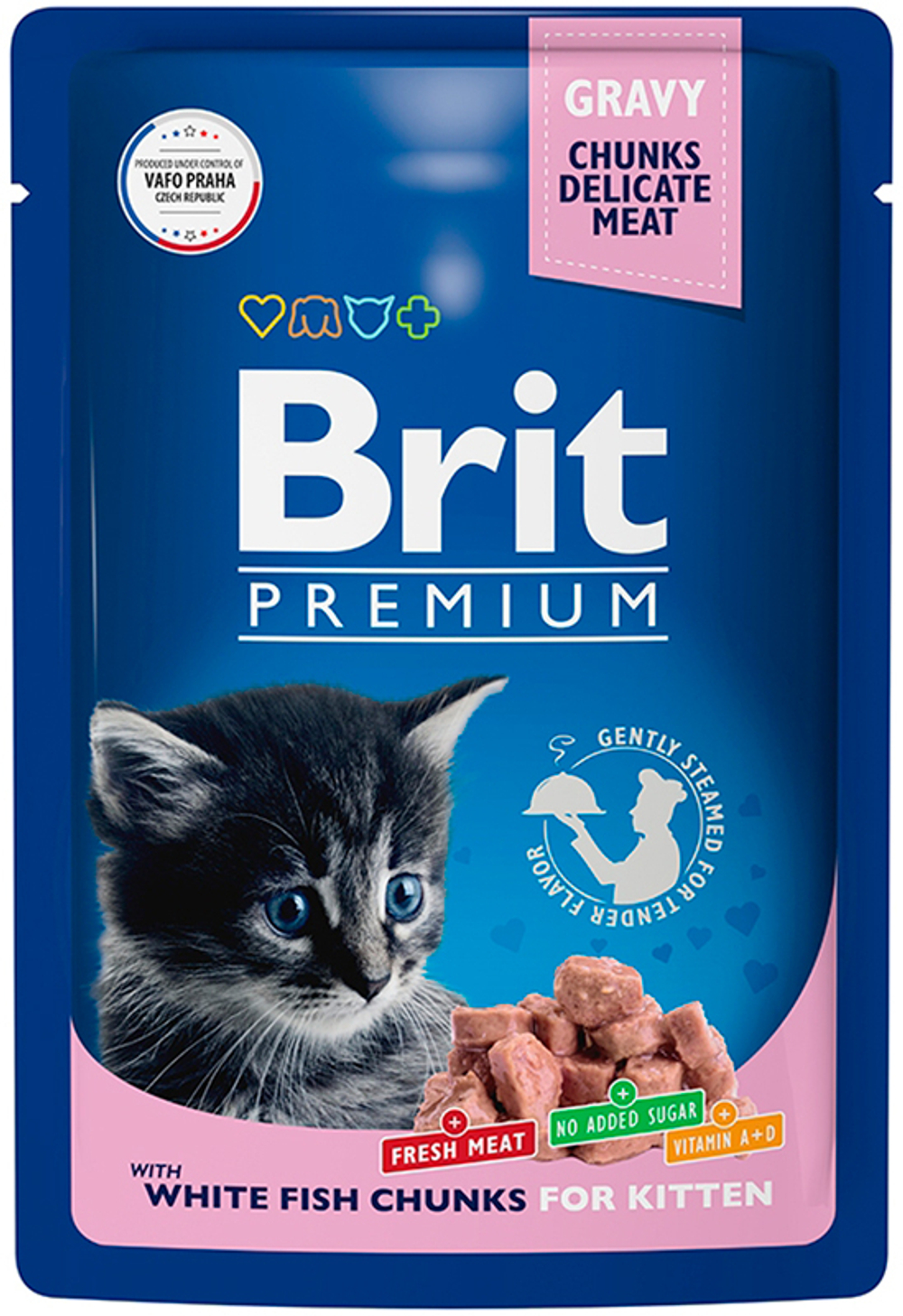 Консервы BRIT Premium для котят, белая рыба, 85 г