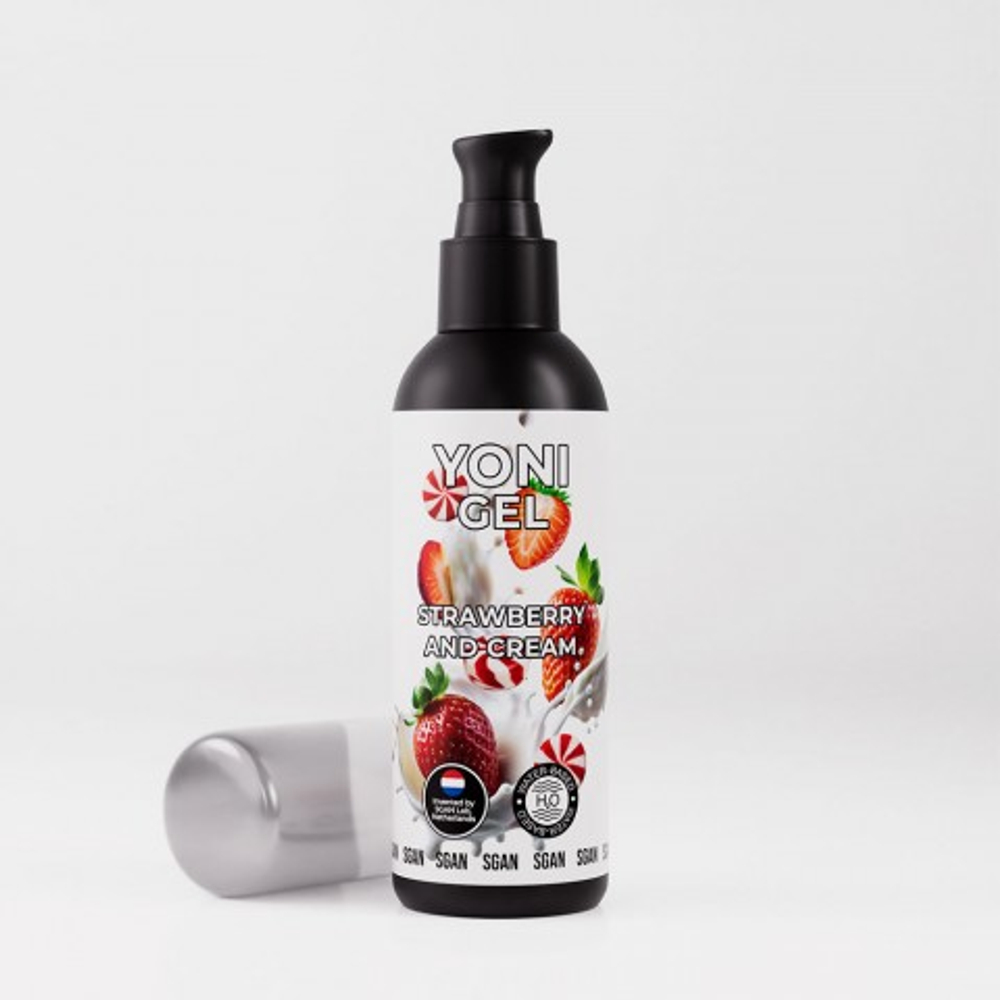 Лубрикант для орального секса SGAN Sensual со вкусом клубники со сливками, 100 мл