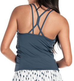 Топ теннисный Lucky in Love Palms D'Amour Ruche Crop Tank - Gray