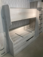 Кровать 2-х ярусная 3-х местная Монреаль Дуб Канадский