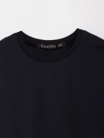 Черный лонгслив оверсайз для мальчика