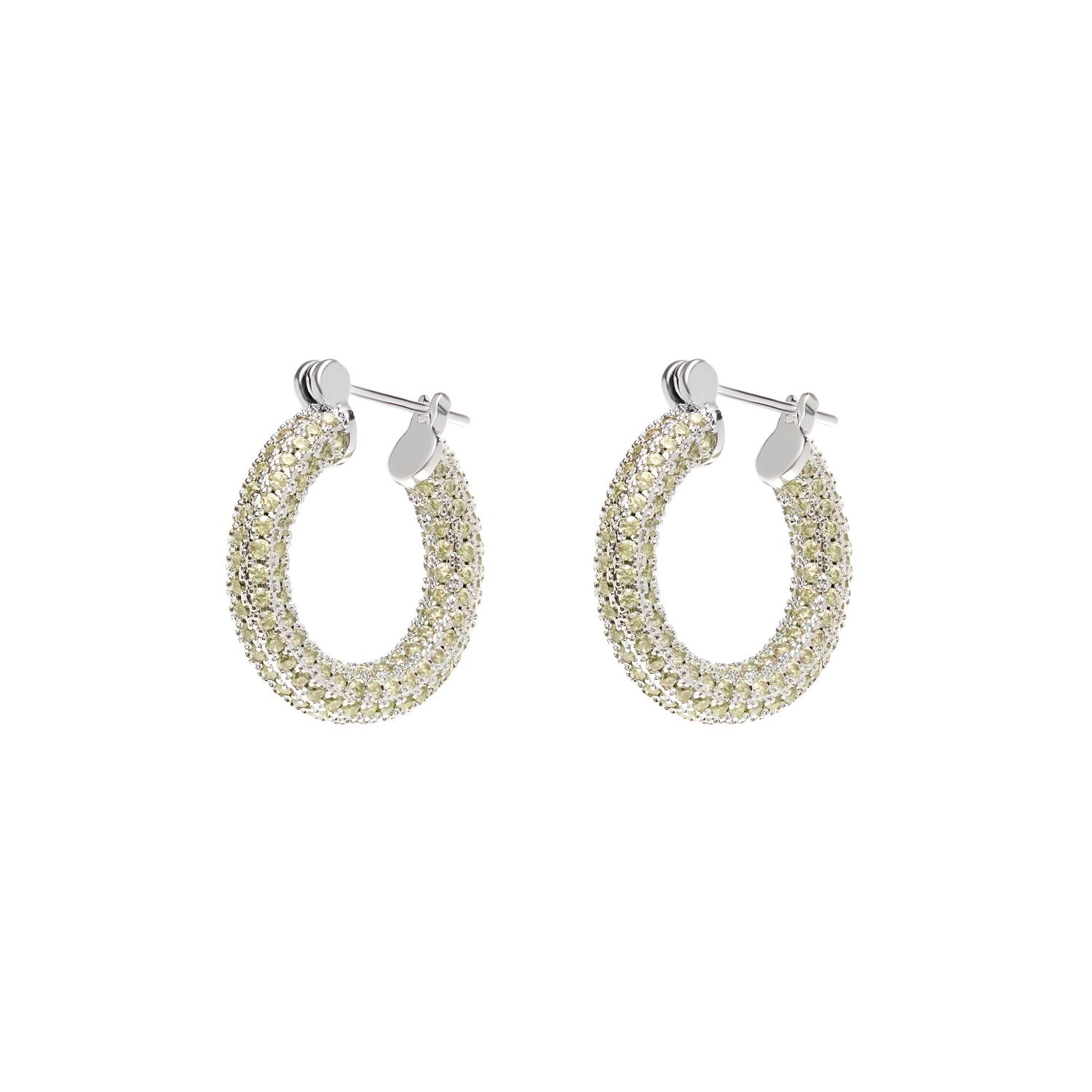 Серьги Pave Hoops – Yellow