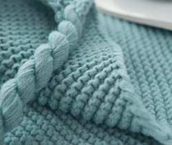 Плед вязаный ZEPHYR HOME бирюзовый