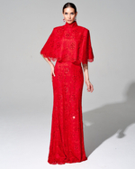 Укороченный кейп "Гранатовый браслет"