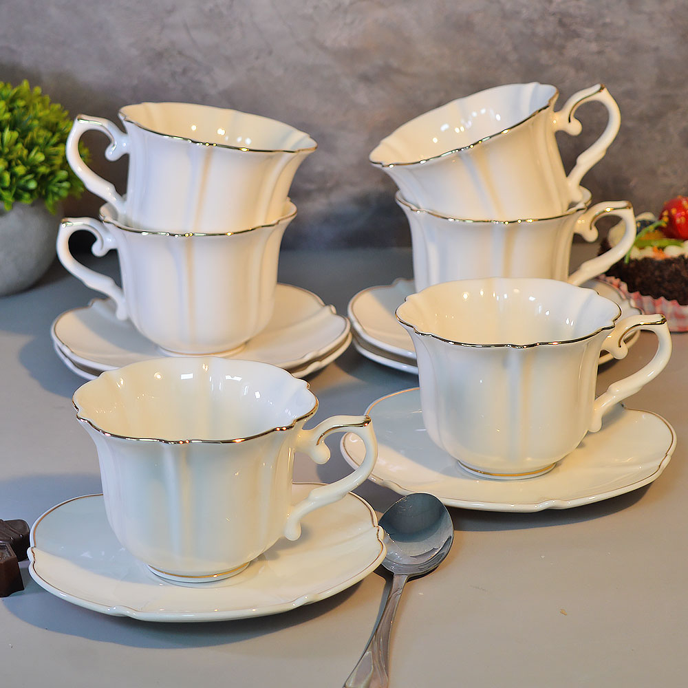 Чайный набор 12 предметов 240мл "Пломбир" в круглой коробке "Пломбир" (00101226)