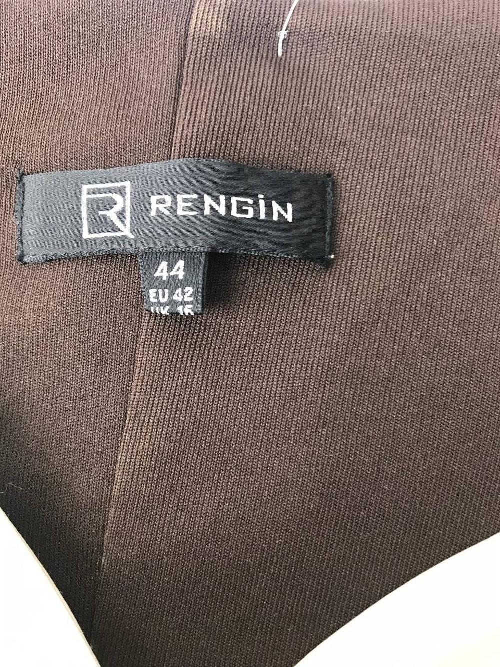 Платье Rengin кремово-коричневое 44 размер