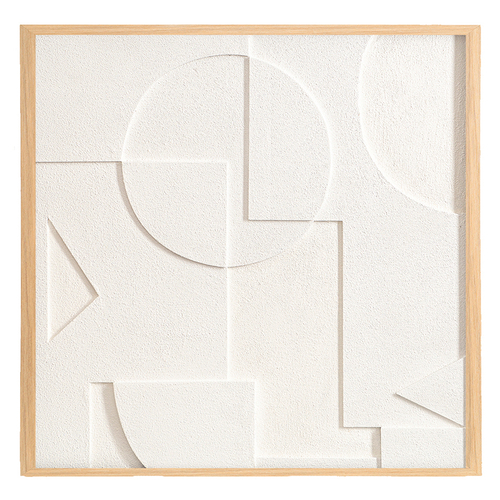 Панно декоративное с эффектом 3d minimalism, 60х60 см, белый\бежевый