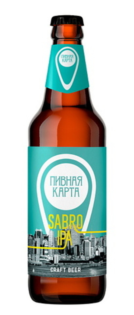 Пиво "Пивная карта Sabro IPA" 0,5л. Крыница