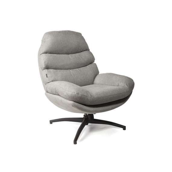 Крутящееся кресло-качалка Sven, серая рогожка