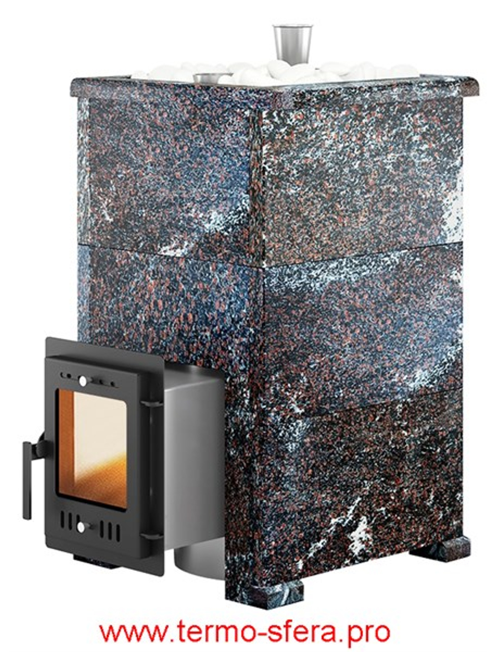 Печь для бани Эверест "Steam Master 24 INOX" Амфиболит, S-40