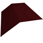 Конек плоский Grand Line Velur20 Ral 3005 190х190 мм резка