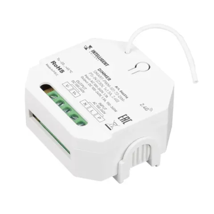 INTELLIGENT ARLIGHT Диммер SMART-PWM-101-72-DIM-PS-IN (230V, 1x1.5A, 2.4G) (IARL, IP20 Пластик, 5 лет) 046516