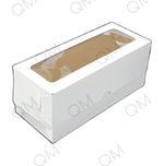 Коробка для рулета с вклеенным окном 300*120*120 мм (белая), 50шт