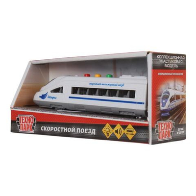 Модель ин. пласт. "Скоростной поезд" 21,5см, свет/звук, коробка 1630046-R (Технопарк)
