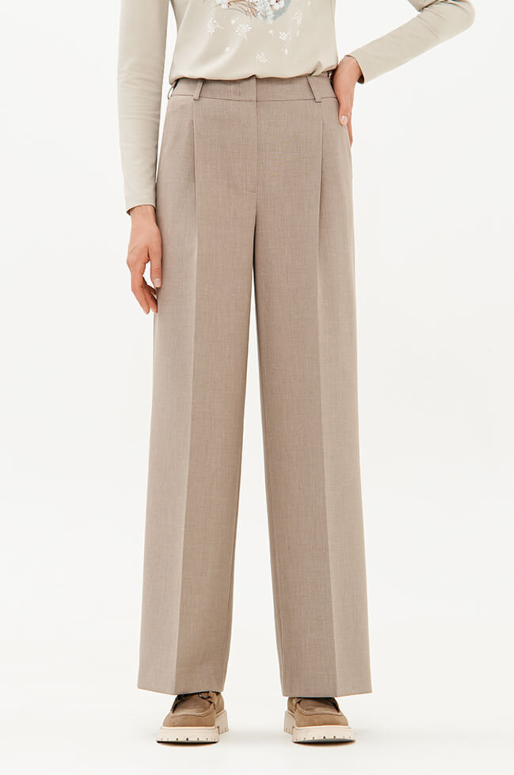 31181 Брюки женские (пепельно-бежевый)