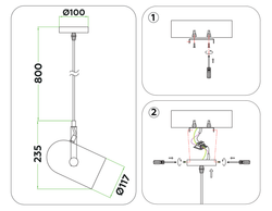 Ambrella Подвесной светильник в стиле лофт Loft TR8206
