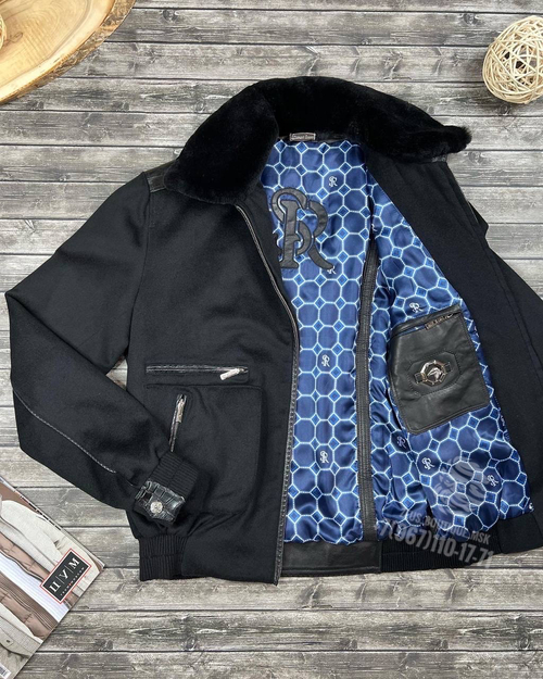 Куртка Stefano Ricci со вставками из кожи крокодила