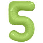 Шар фольгированный Цифра 5 101 см (Зеленый)