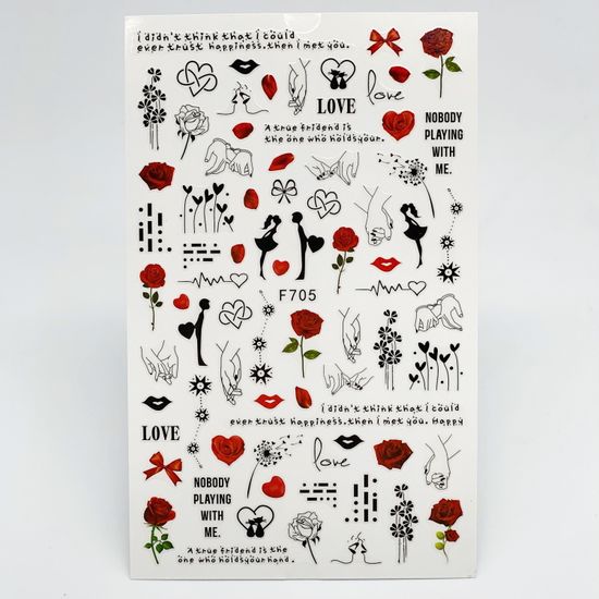 Наклейки для ногтей № F-705