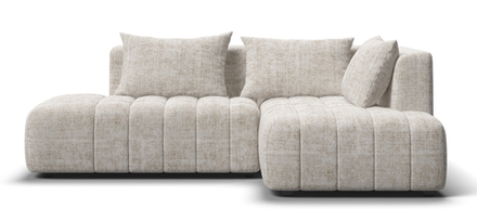 Угловой диван правый Босс Твин Шенилл Смарт кварц