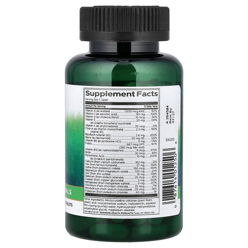 Swanson, Just One Multi, мультивитамины с железом, 130 таблеток