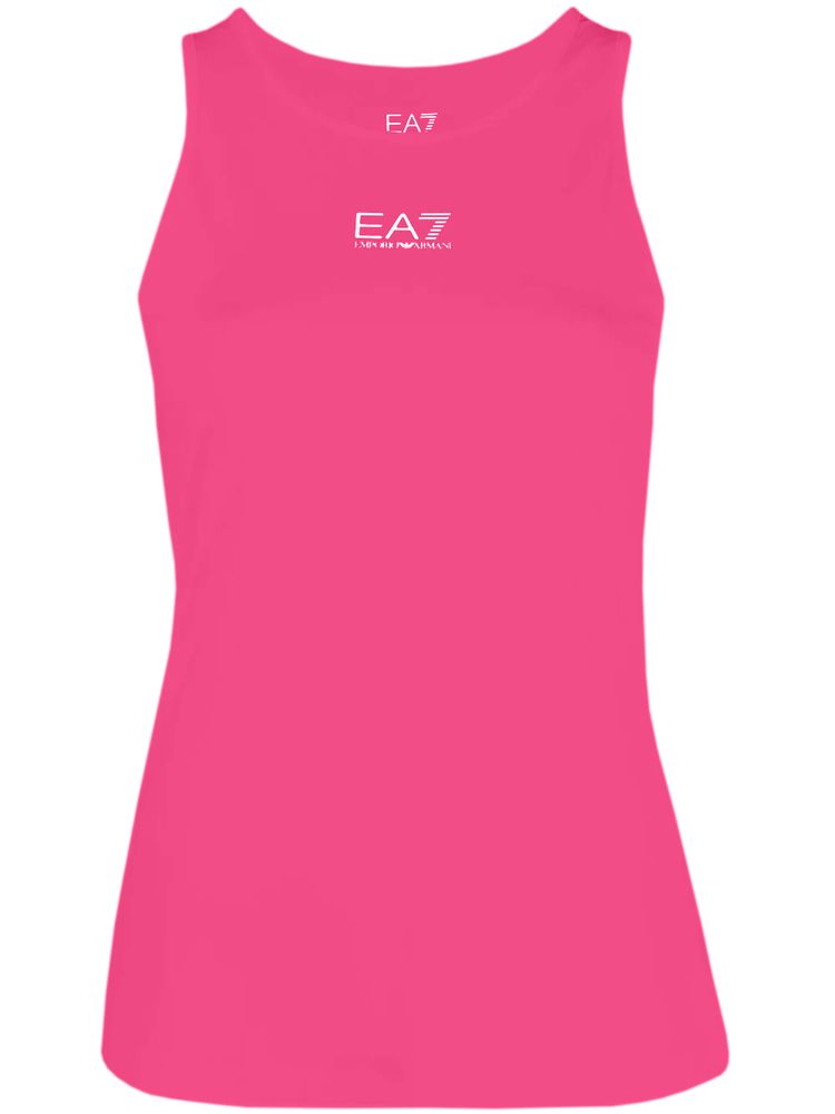 Женский топ теннисный EA7 Women Jersey Tank - pink yarrow