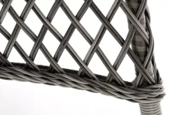 "Эспрессо" плетеный круглый стол, диаметр 150 см, цвет графит