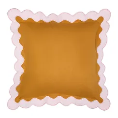 Чехол на подушку с контрастным кантом розового цвета из коллекции trendy ruffles, 40х40 см