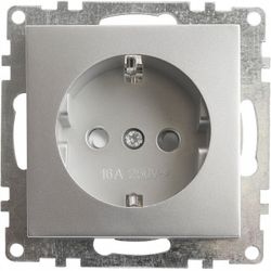 Розетка с заземлением и со шторкой, без рамки Stekker Катрин 39582