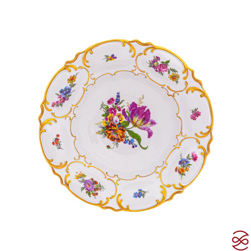 Конфетница Queen's Crown Мейсенский букет 27см