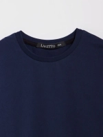 Синий лонгслив оверсайз для мальчика