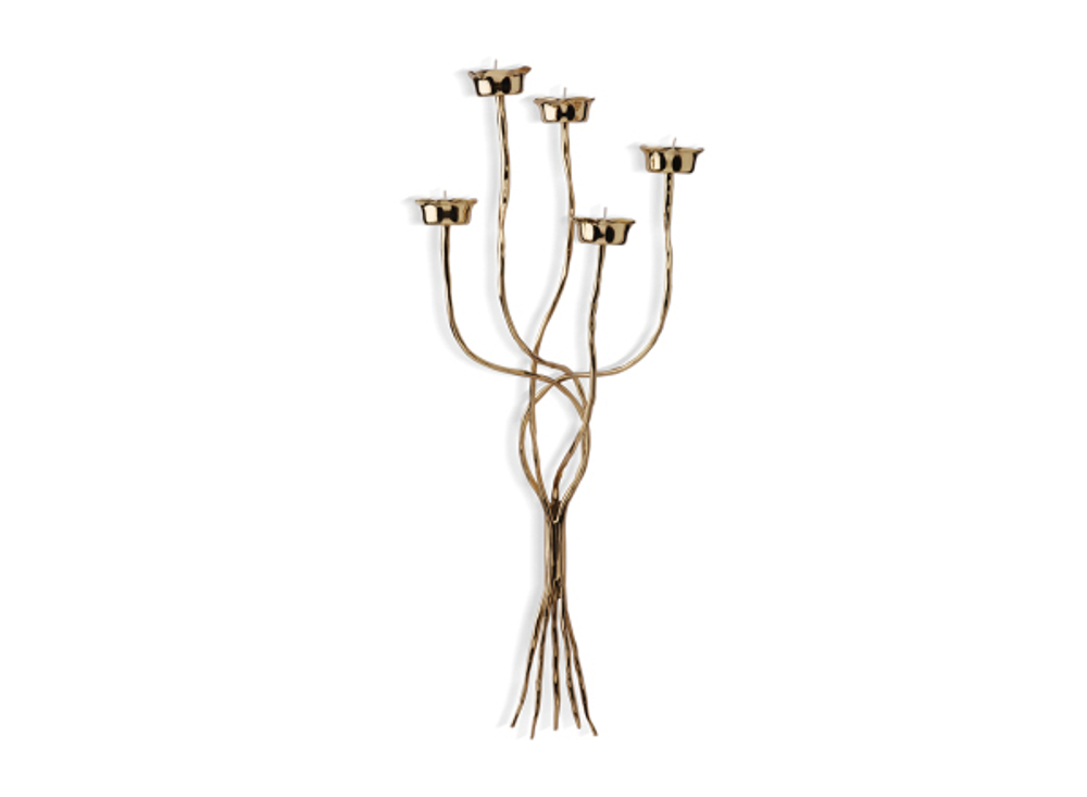Mukul Goyal Подсвечник настенный для чайных свечек, золотистый MG371