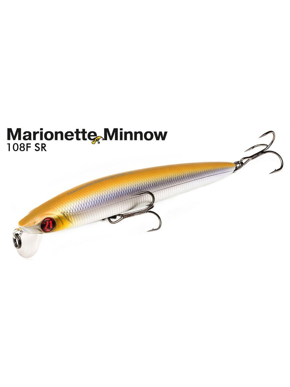 Воблер для рыбалки Pontoon21 Marionette Minnow 108F-SR, 108мм, 12.5гр., 0.3-0.5 м., цвет 712