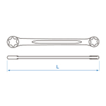 KING TONY (19200711) Ключ накидной TORX E-стандарт E7 x E11