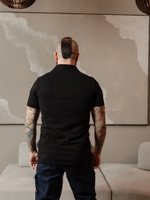 Поло Варгградъ мужское чёрное "Солнце за нас"