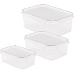 Набор емкостей для СВЧ Прайм прямоугольных (0,5л;1л;1,6л)(на защелках) (комплект 10 шт)