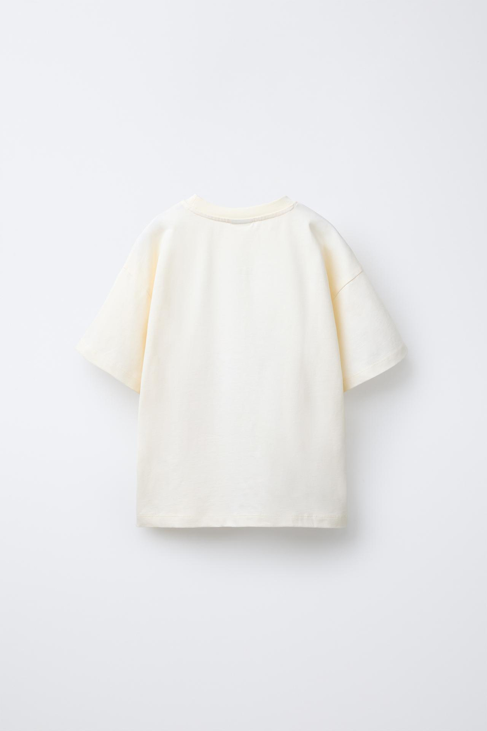 ZARA ФУТБОЛКА С ЦВЕТОЧНЫМ ПРИНТОМ, ЭКРЮ