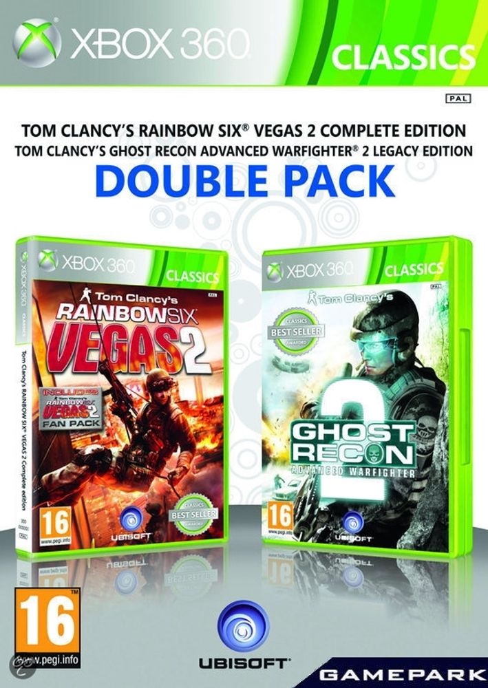 RAINBOW SIX: VEGAS 2 + GHOST RECON: ADVANCED WARFIGHTER 2 Xbox 360 Б\У