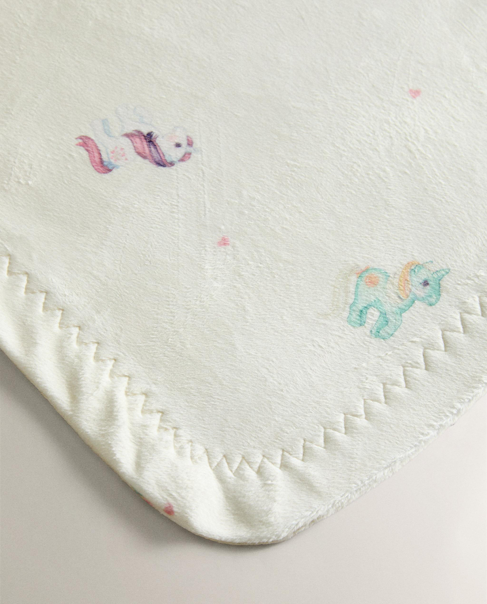 Zara Home плед детский из полиэстера, экрю, 90x120 см · 1625/004