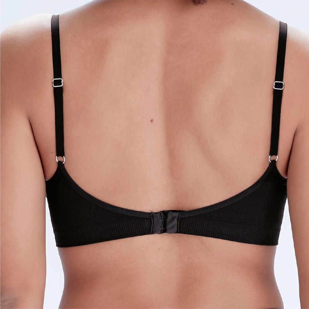 Бюстгальтер-топ в мелкий рубчик Eco-wear (Размер: M-L) (Цвет: белый)