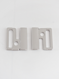 Застежка для купальника серебро металлическая ширина 20 мм