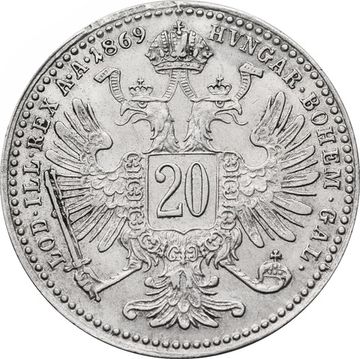 20 крейцеров 1869 Австрия
