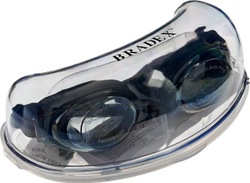 Очки для плавания, серия "Регуляр", черные, цвет линзы - серый